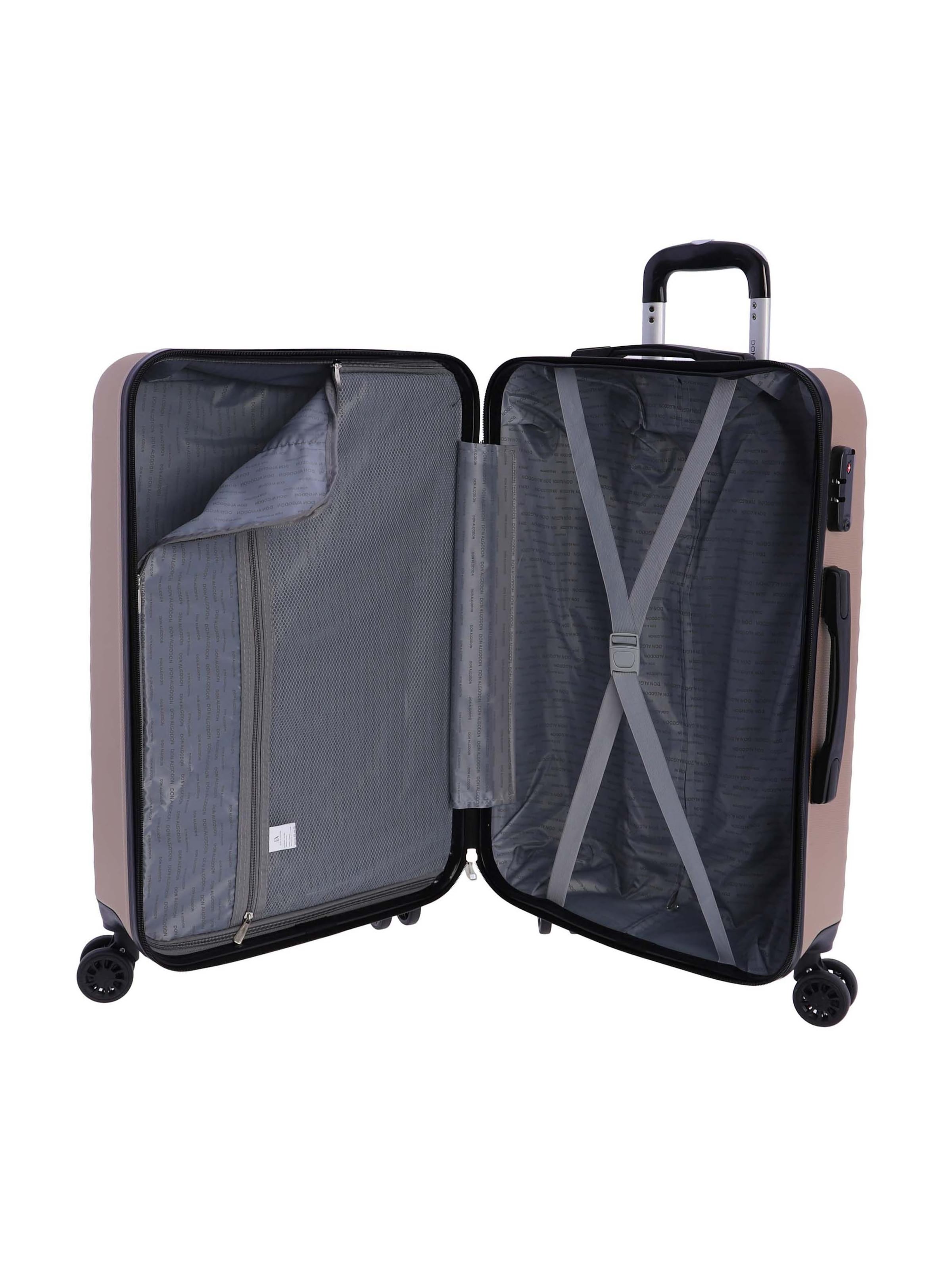 Don Algodon - Carrito 'DON ALGODON Maleta Mediana 23 kg | Maleta de Viaje Rígida con 4 Ruedas Dobles 360º, Candado TSA y Asa Telescópica | Equipaje Resistente al Agua para Viajes en Avión' en oro