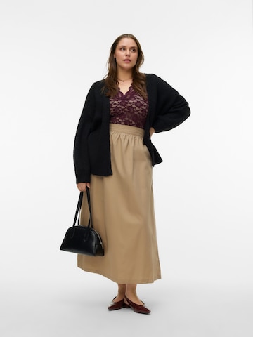 Vero Moda Curve Knit cardigan 'VMCMaybe' in Black