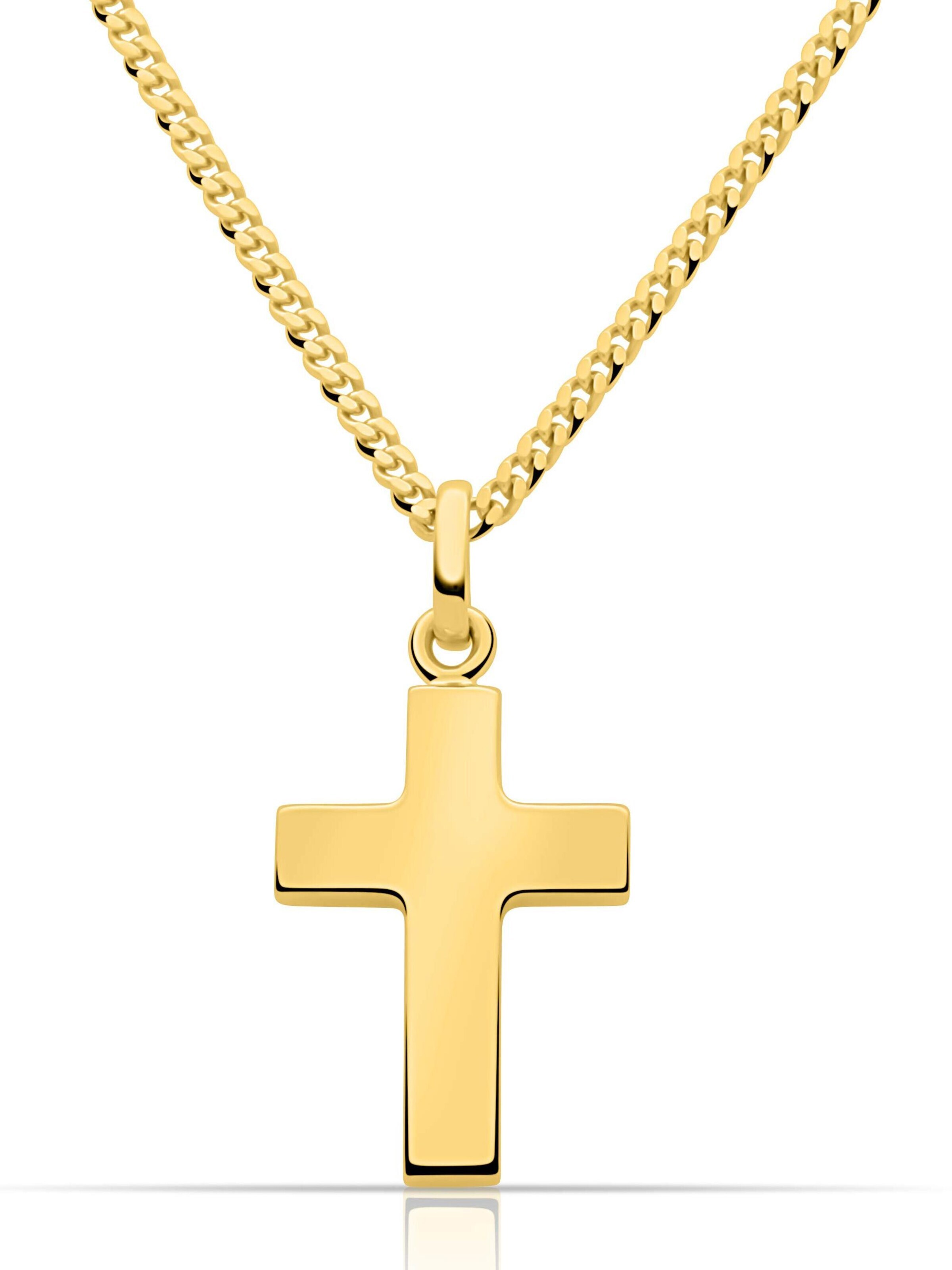 Tony Fein Pendant 'Kreuz' in Gold: front