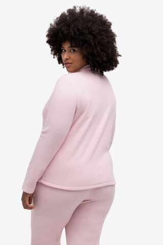 Ulla Popken - Sweatshirt em rosa