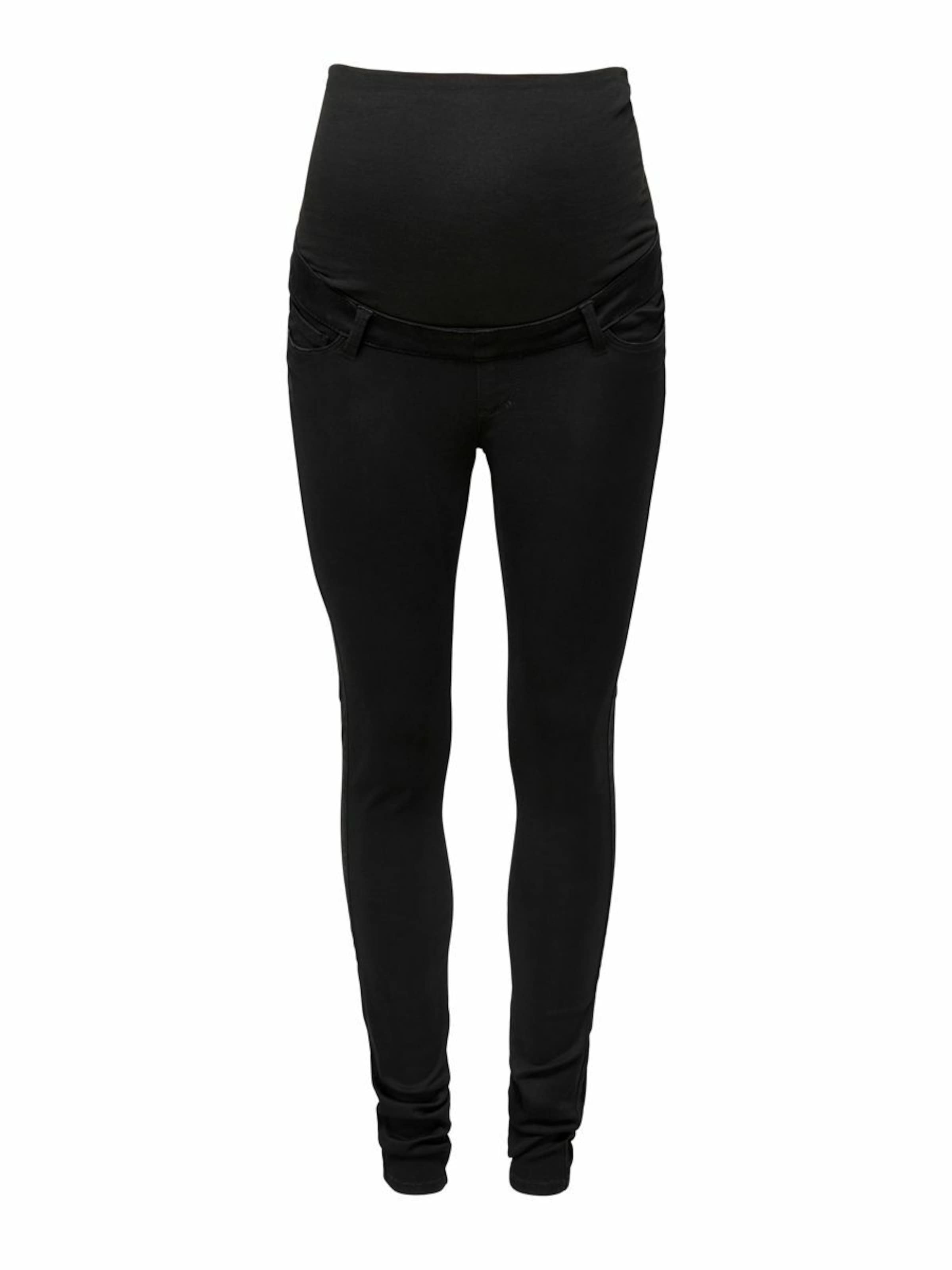 Only Maternity Kitsas Teksapüksid 'OLMROYAL', värv must: eest vaates