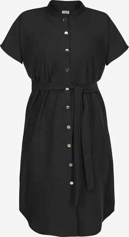 Karko Shirt Dress in Black: front