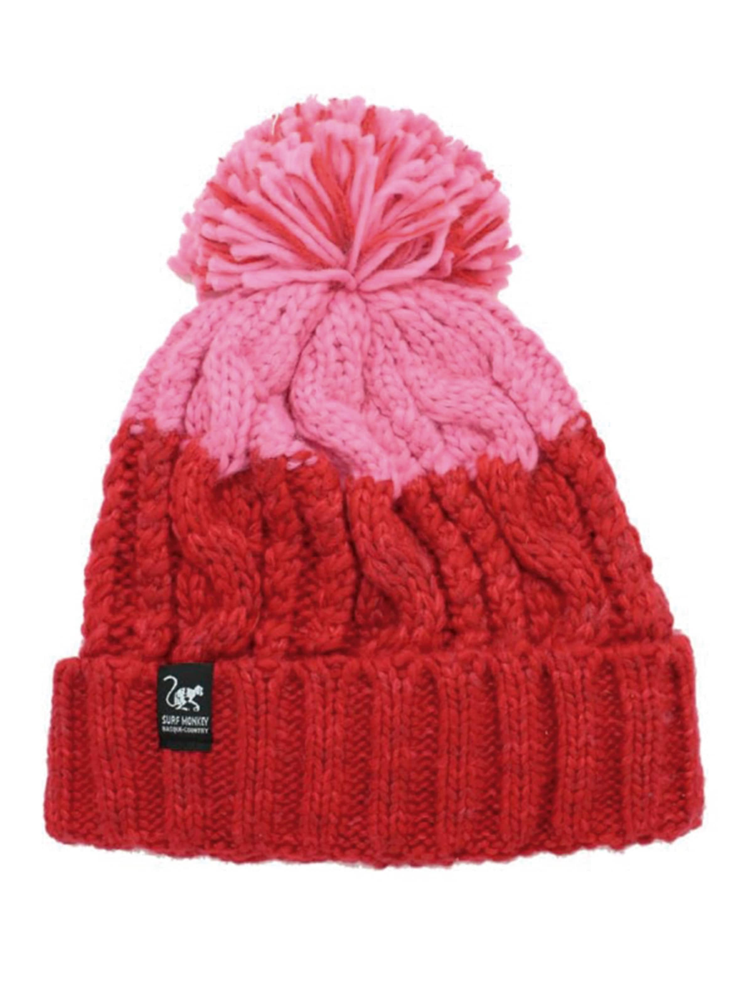 Berretto di Surf Monkey in rosa: frontale