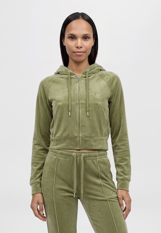 Juicy Couture Petite Ζακέτα φούτερ 'MADISON' σε πράσινο: μπροστά