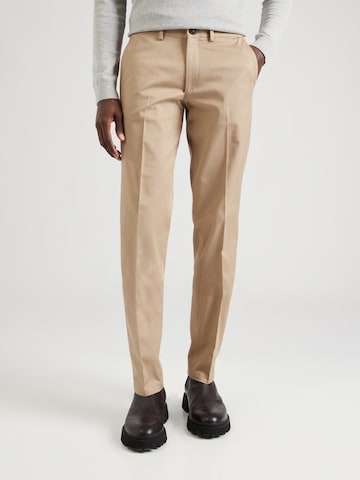 SELECTED HOMME Regular Trousers with creases 'WILLIAM' in Grey: front