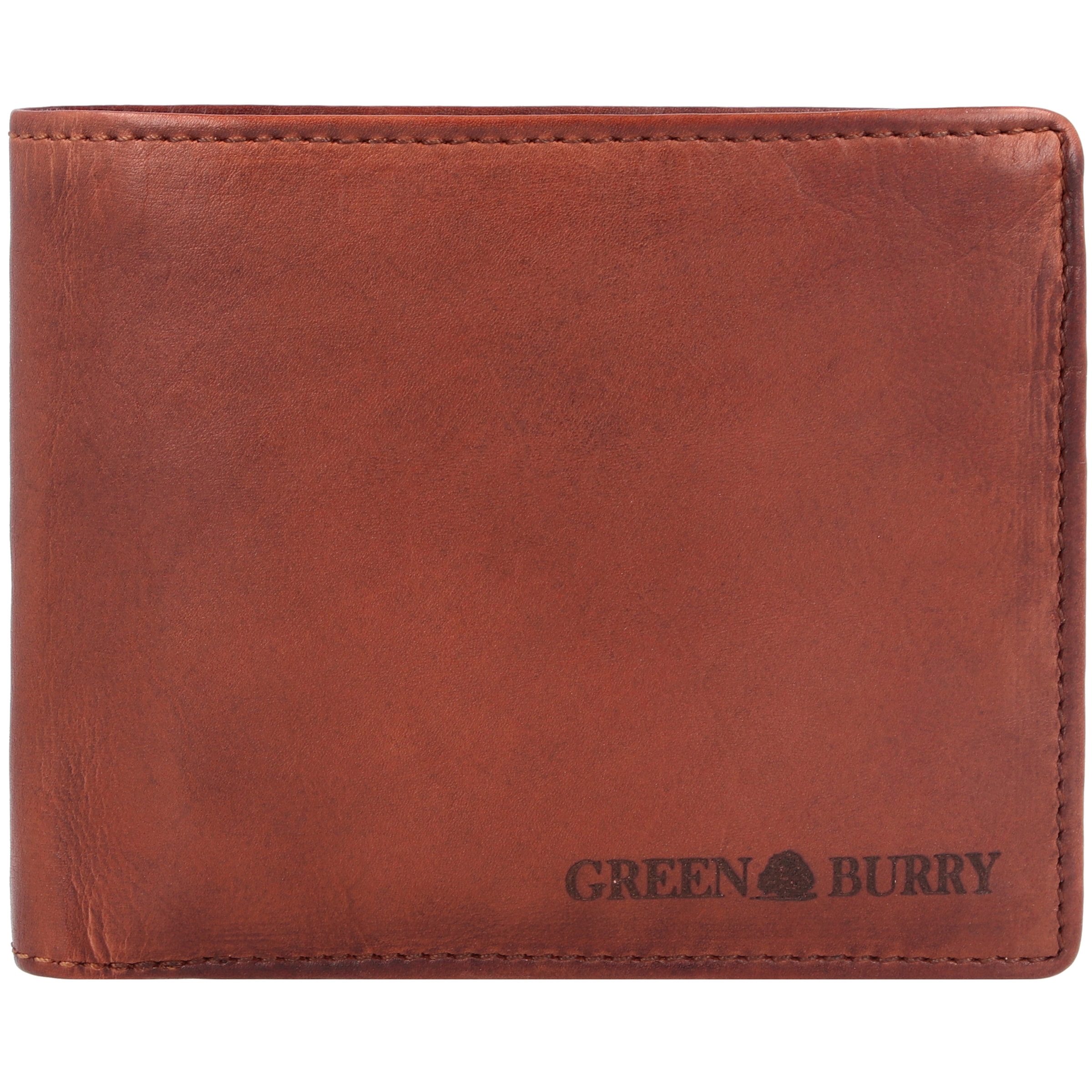 Porte-monnaies 'Vintage Washed' GREENBURRY en marron : devant