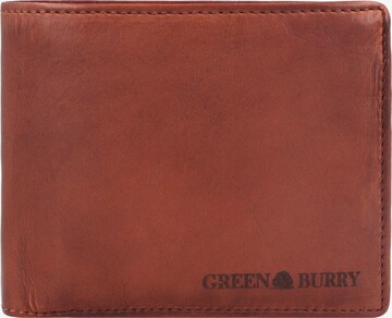 Porte-monnaies 'Vintage Washed' GREENBURRY en marron : devant