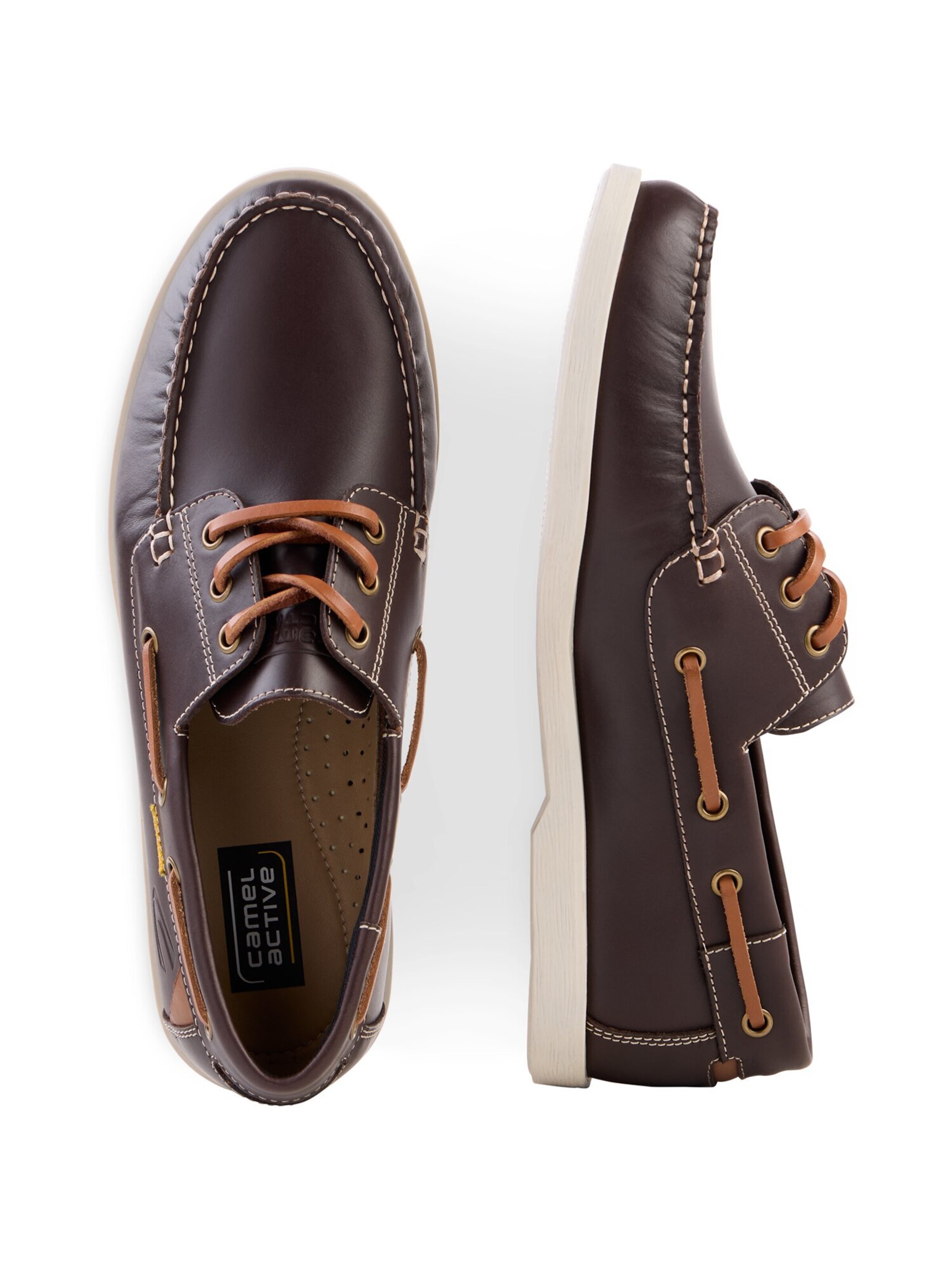 CAMEL ACTIVE Bootsschuh aus gewachstem Leder in Braun