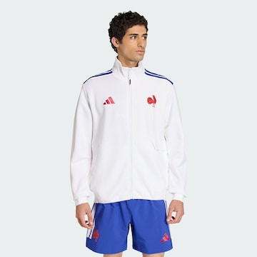 ADIDAS PERFORMANCE - Fato de treino ' Frankreich Rugby Anthem Jacke ' em branco: frente