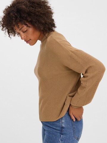 VERO MODA Sweter 'LEXSUN' w kolorze brązowy