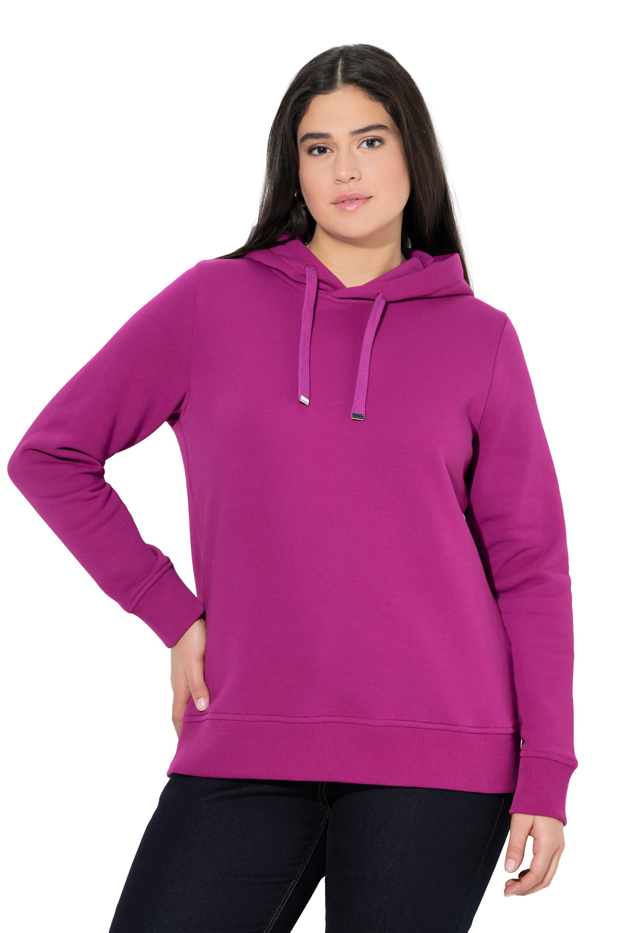 Ulla Popken Sweatshirt in Roze: voorkant