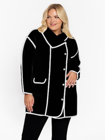 YOEK Between-season jacket in Black: front