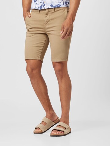 BURTON MENSWEAR LONDON Regular Chino trousers in Beige: front