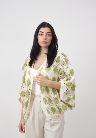 Elara Oversized cardigan i grøn