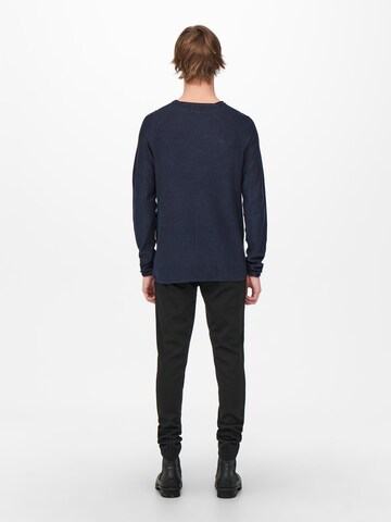 Only & Sons Regular fit Sweater 'Dextor' in Blue