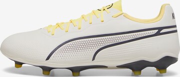 PUMA Soccer Cleats 'King Pro' in White: front