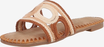 Ital-Design Pantolette in Braun: Vorderseite