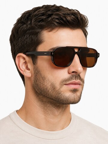 Lunettes de soleil 'Pilotenbrille Sonnenbrillen Enkick' VEYREY en marron