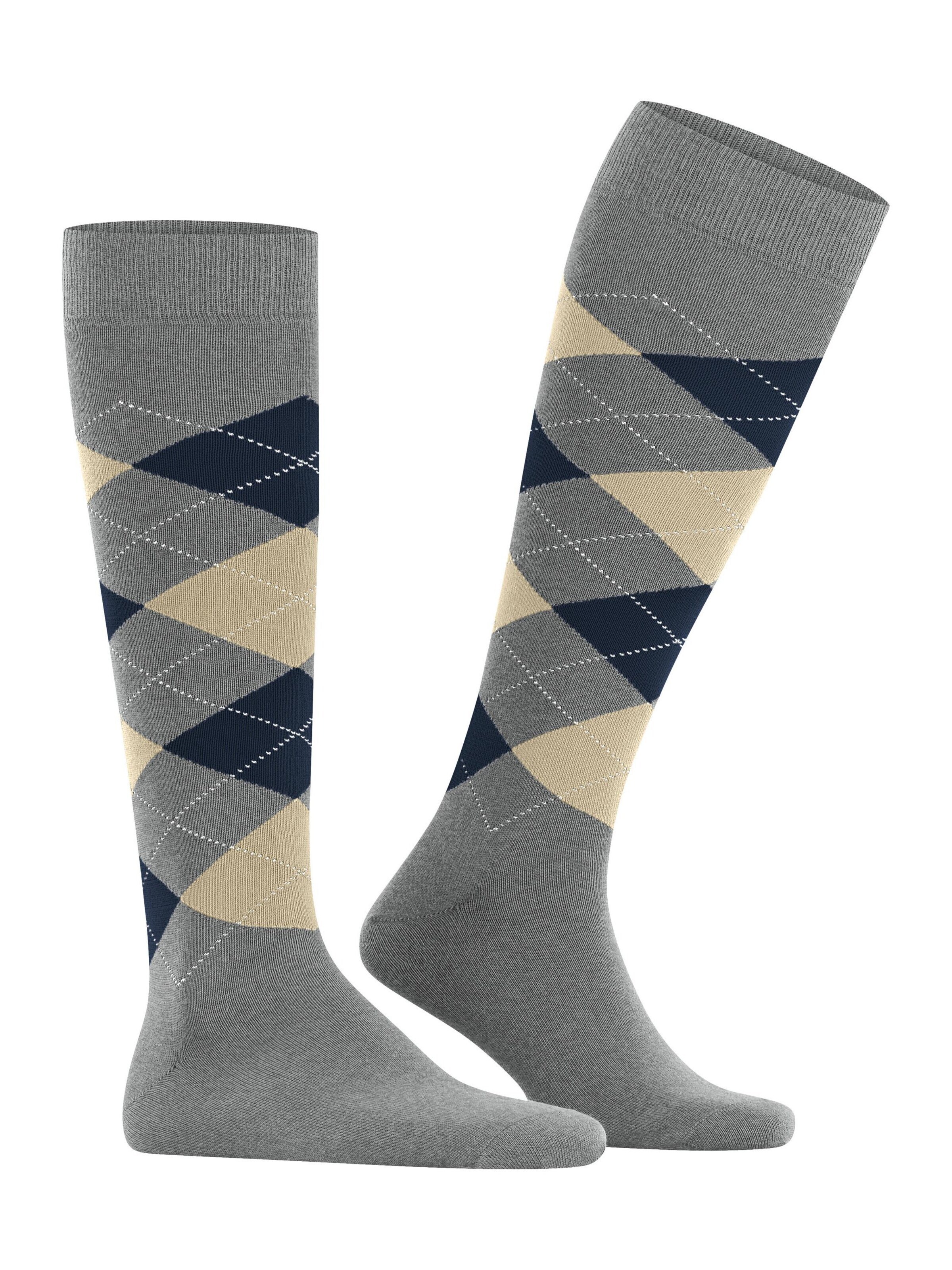 BURLINGTON Knee High Socks 'King' in Grey