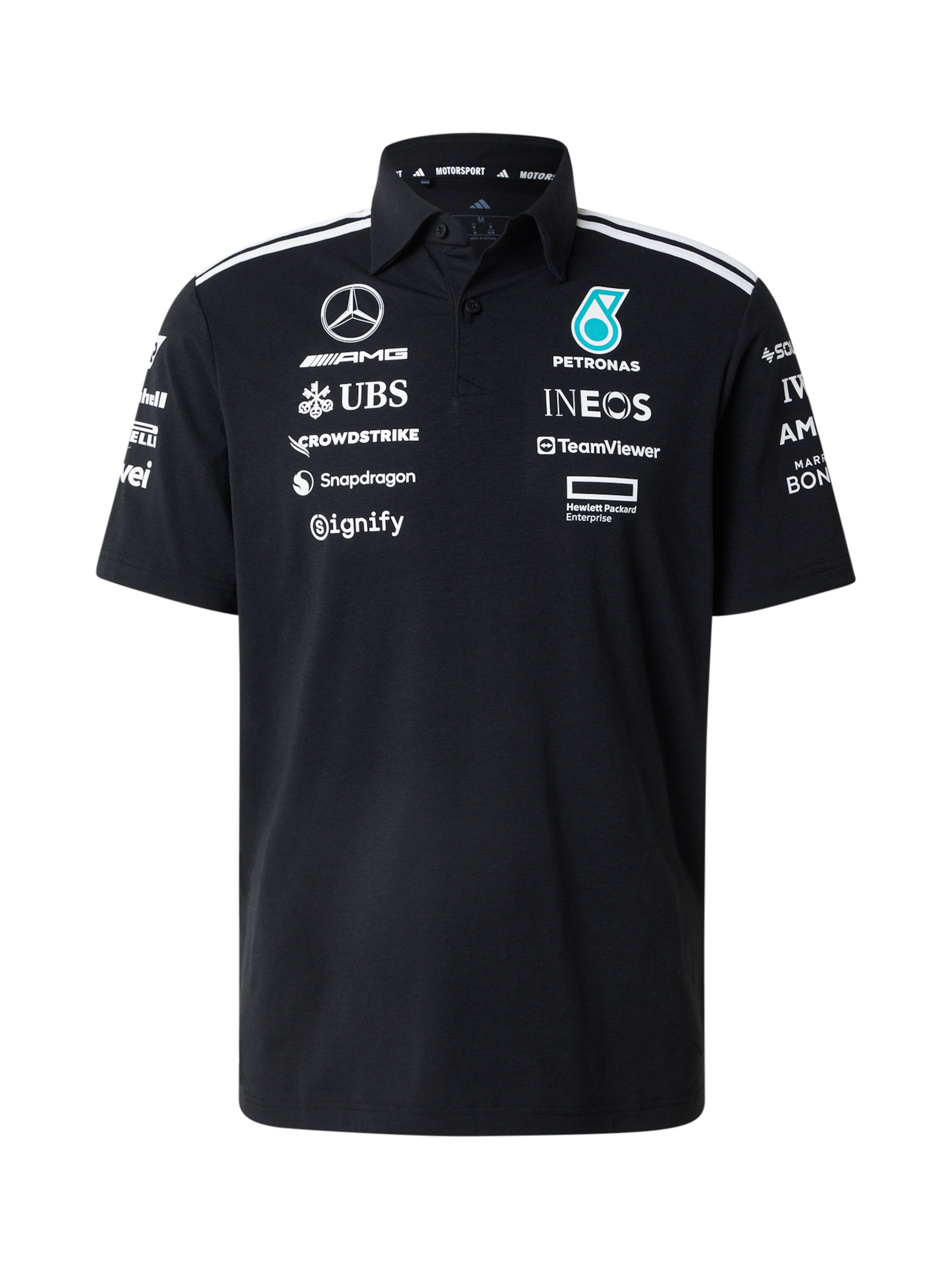 ADIDAS PERFORMANCE Λειτουργικό μπλουζάκι 'Mercedes - AMG Petronas Formula One Team' σε μαύρο: μπροστά