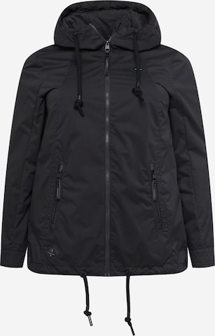 Ragwear Plus Between-Season Jacket 'Zuzka' in Black: front