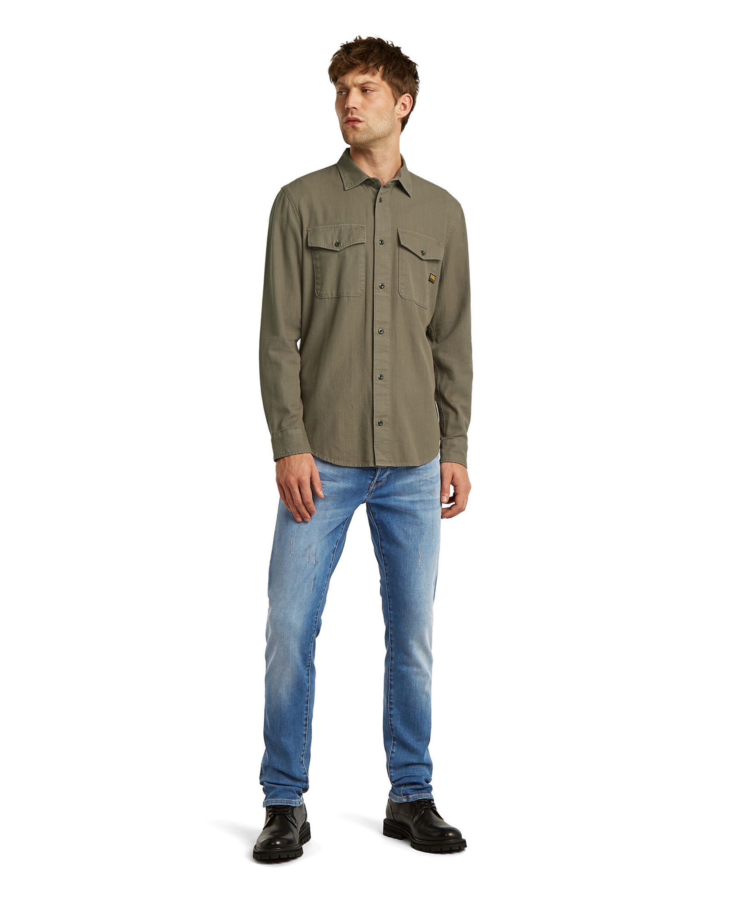 žalia G-STAR Priglundantis modelis Marškiniai 'Marine'