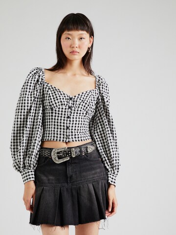 Monki Blouse in Black: front