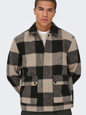 Veste mi-saison 'ONSCONNOR' Only & Sons en noir