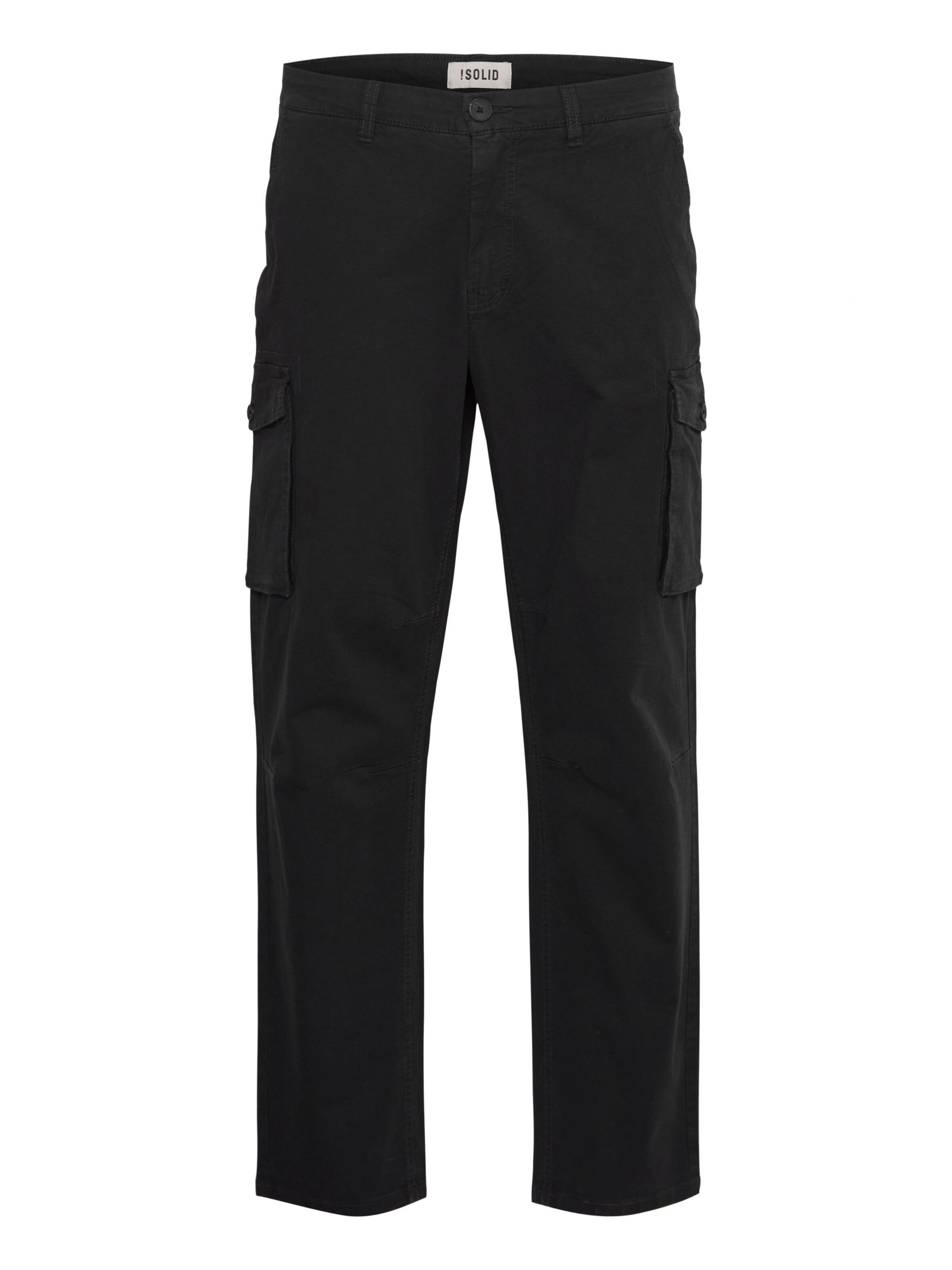 !Solid - Pantalón cargo 'SDGiorgio' en negro: frente
