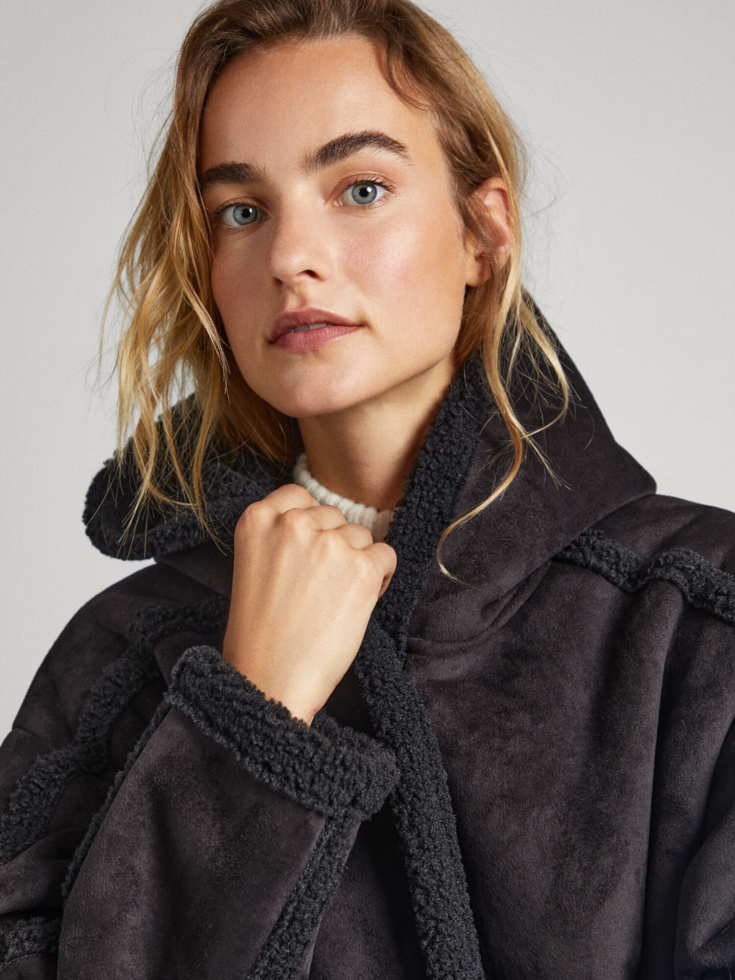 Pepe jeans on sale faux fur coat