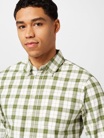 BLEND Regular fit Button Up Shirt in Green