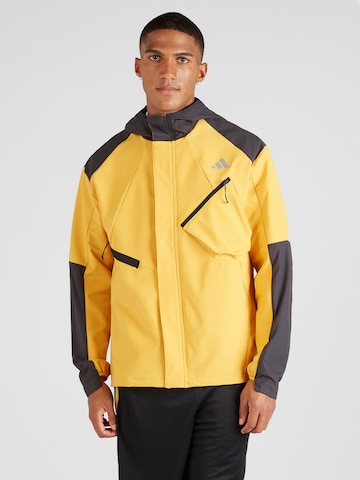 ADIDAS PERFORMANCE Athletic Jacket 'Ultimate' in Yellow: front