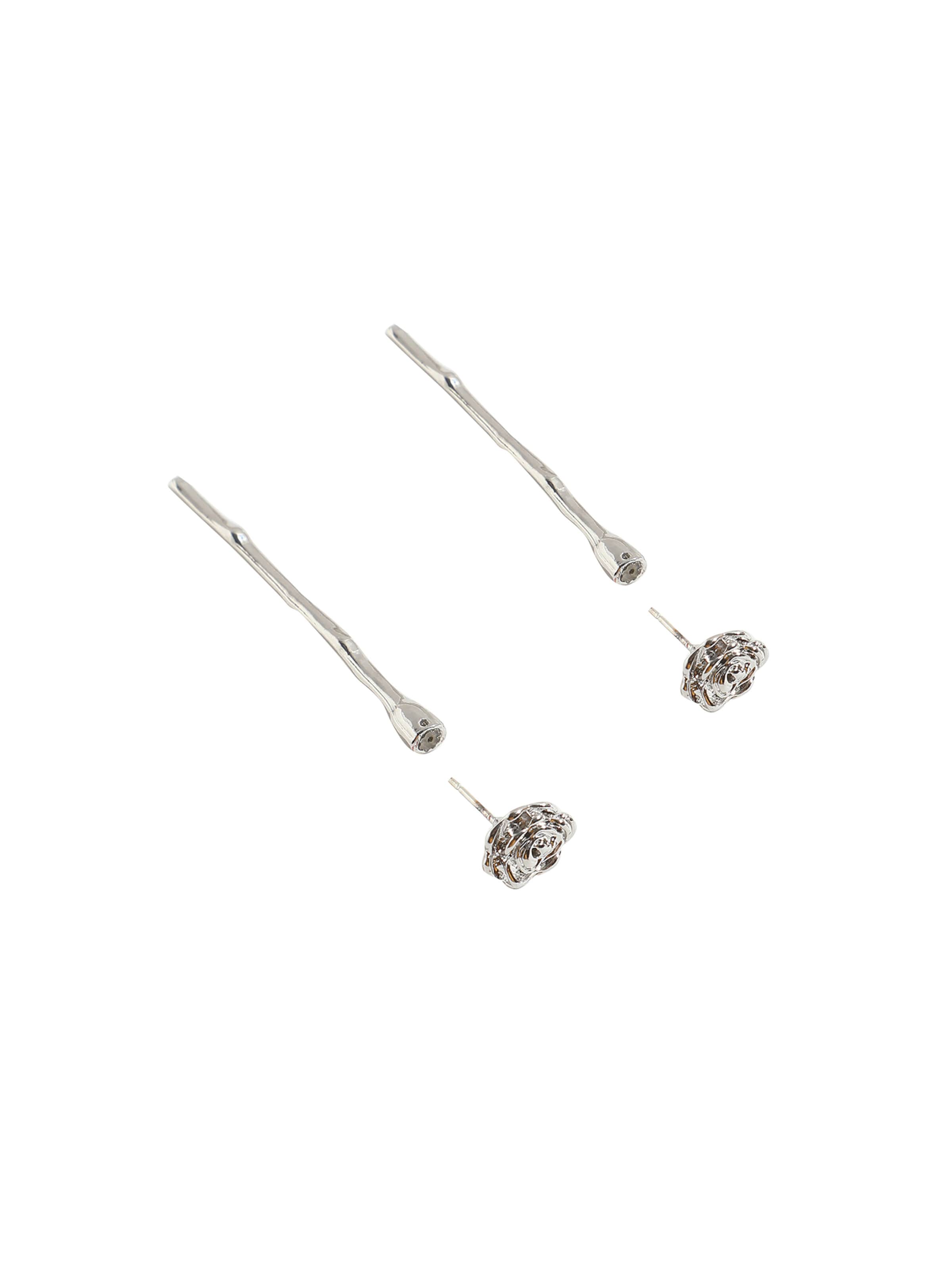 SOHI Náušnice ' Ethelinda ' - Strieborná: predná strana