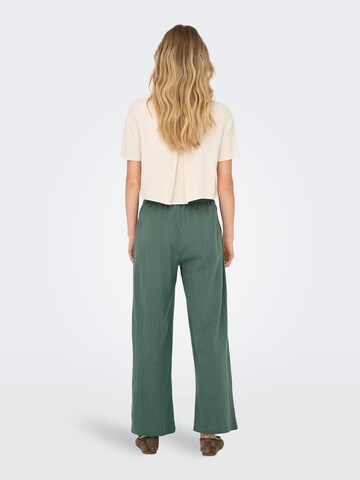 Wide Leg Pantalon 'ONLTizana' ONLY en vert