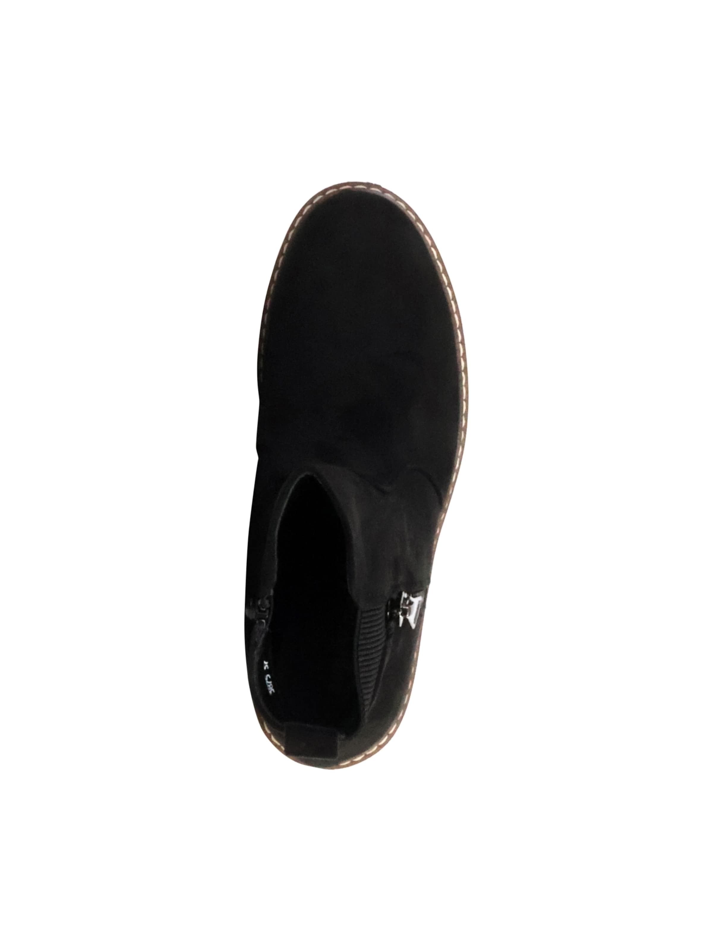Super Mode Enkellaarsje 'Komplette Stiefelette mit Reißverschluss' in Zwart