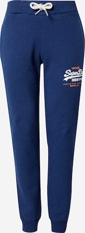 Pantaloni 'Heritage' de la Superdry pe albastru: față