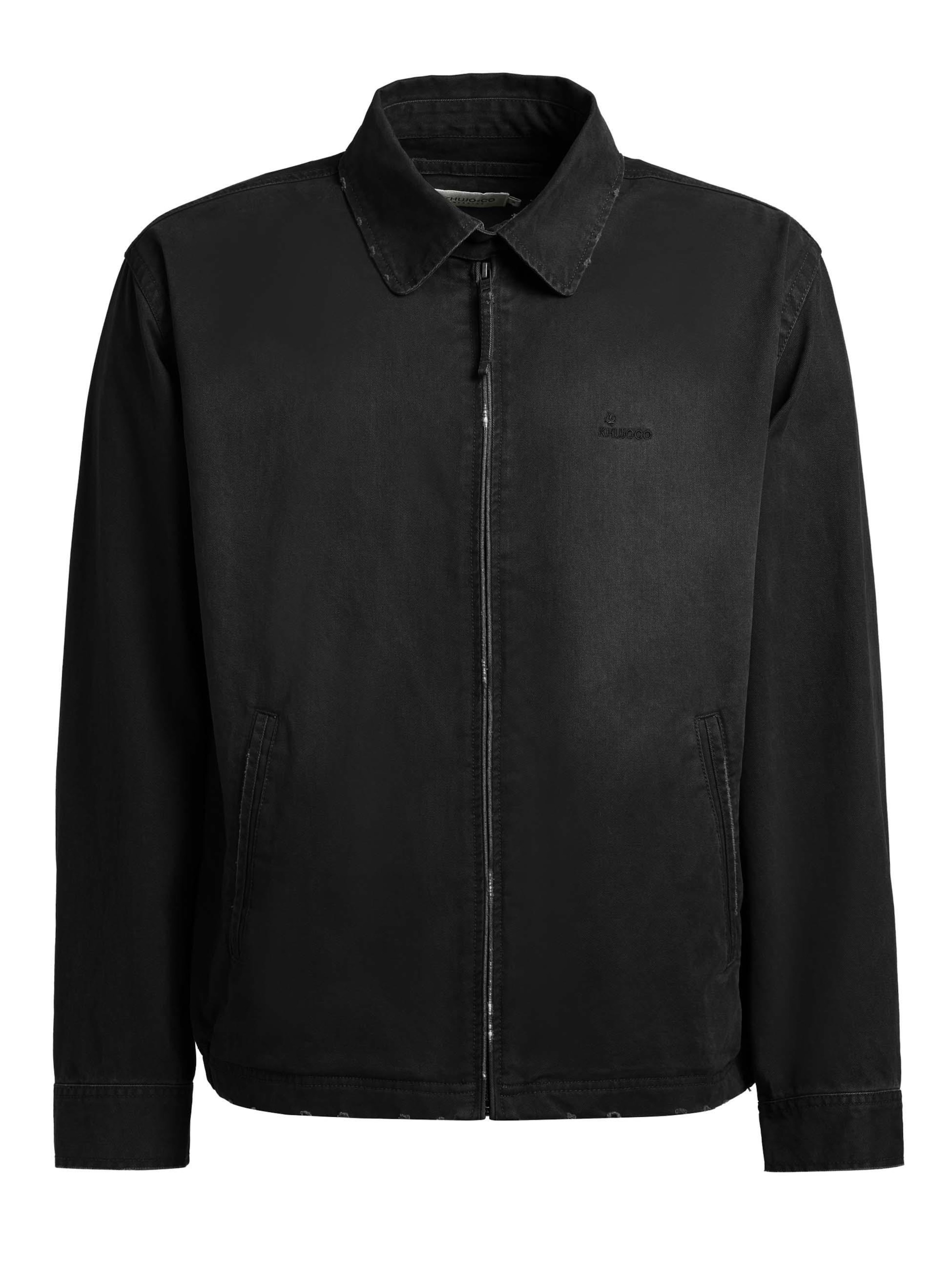 khujo Jacke 'Noam' in Schwarz: Vorderseite