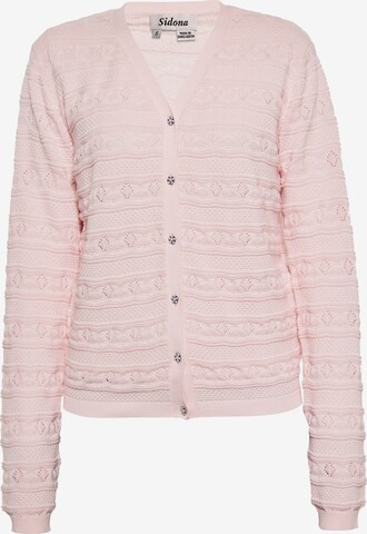 Sidona Knit Cardigan in Pink: front