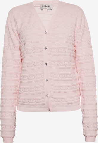 Cardigan Sidona en rose : devant