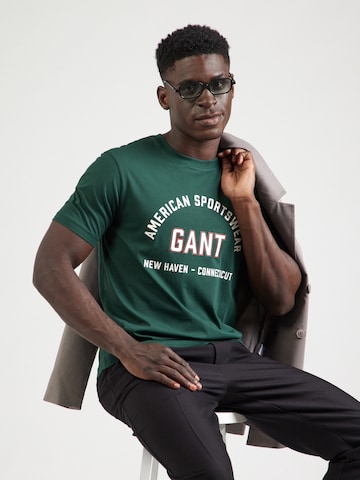 GANT - Camisa em verde: frente