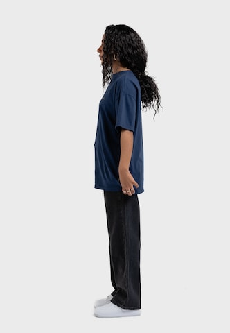 Oldskull Shirt 'Peach Dyed Basic Oldskull' in Blue