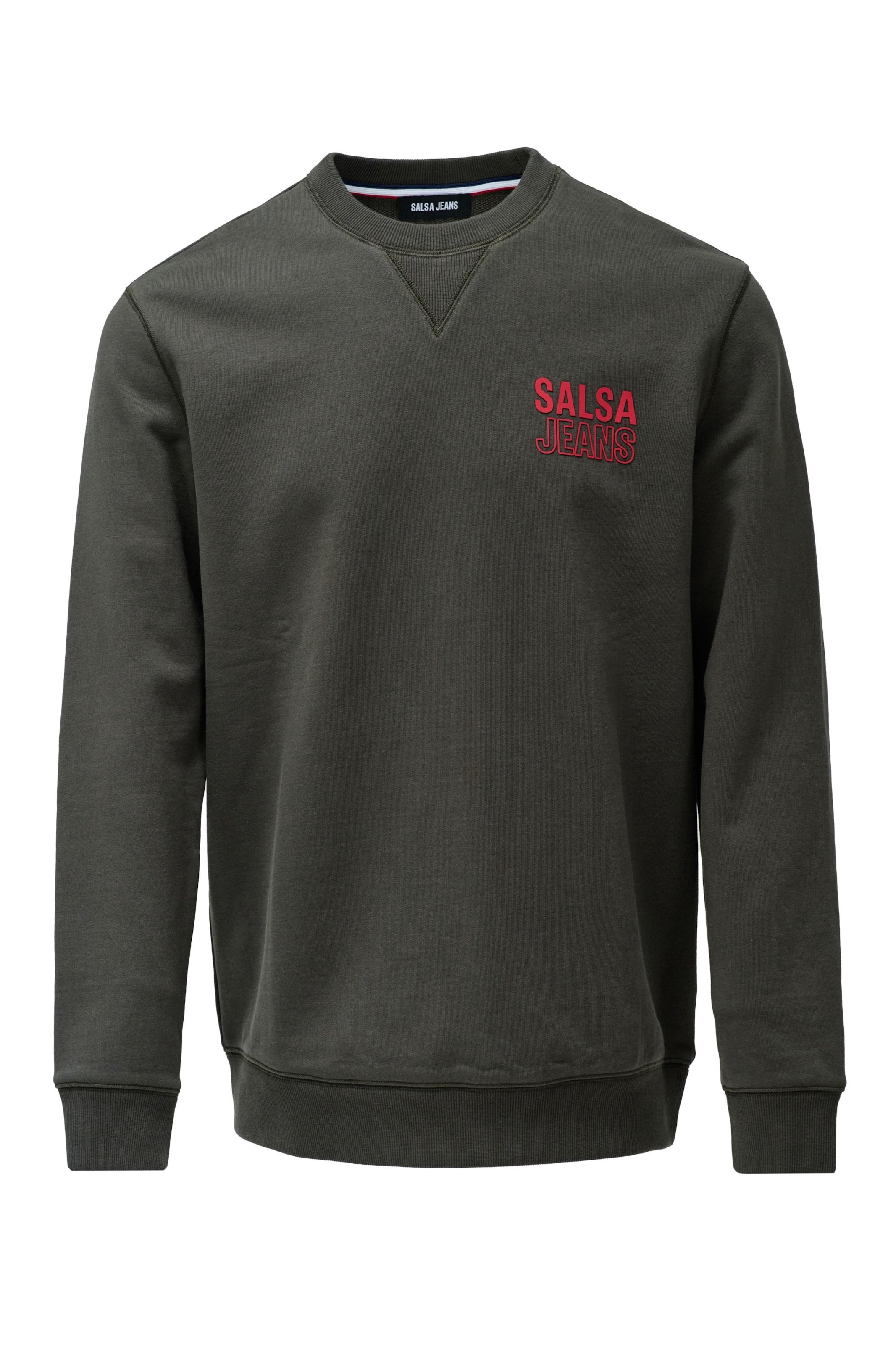 Salsa Jeans Sweatshirt in Groen: voorkant