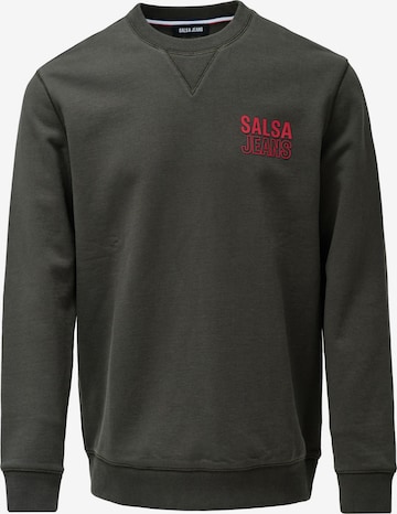 Salsa Jeans Sweatshirt in Groen: voorkant