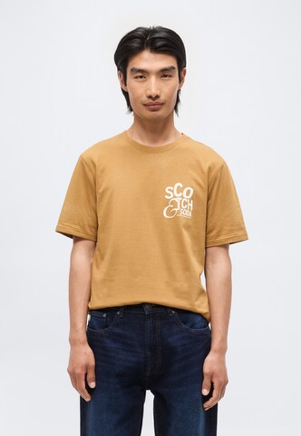 SCOTCH & SODA T-shirt i brun: framsida