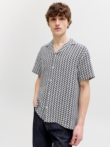 JACK & JONES Regular fit Button Up Shirt 'JORMONTAUK' in Blue