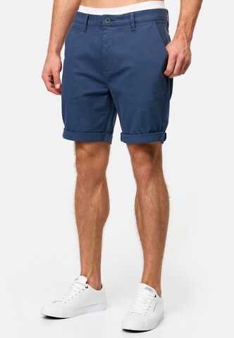 INDICODE JEANS Regular Chino trousers 'Buddy' in Blue