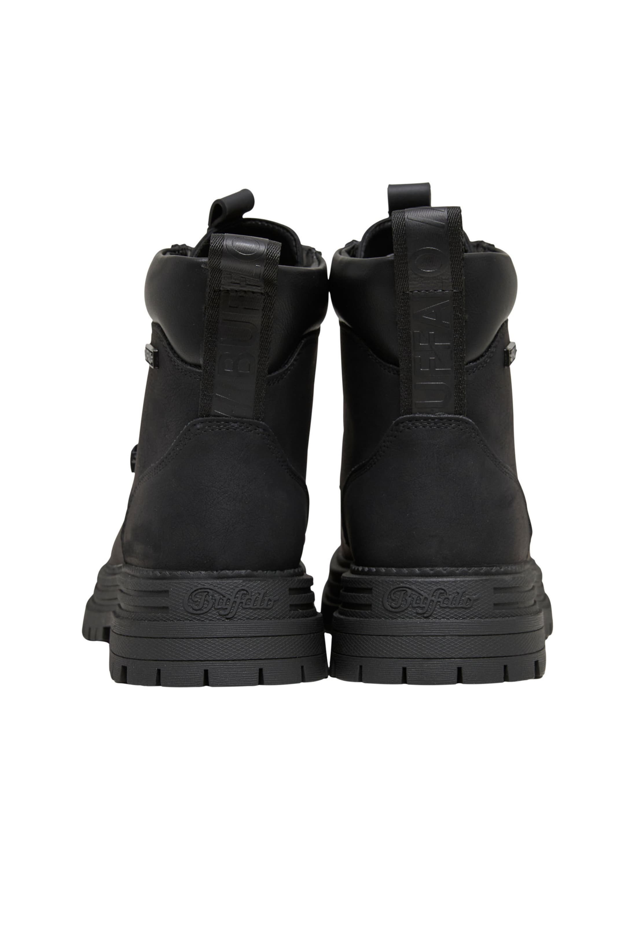 BUFFALO Schnürstiefelette 'Lennox' in Schwarz