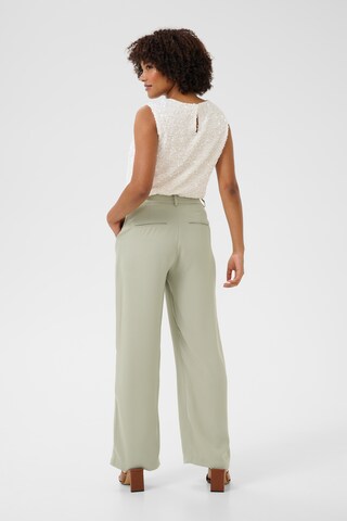 Cream Wide Leg Bukser 'Cocamia' i grøn