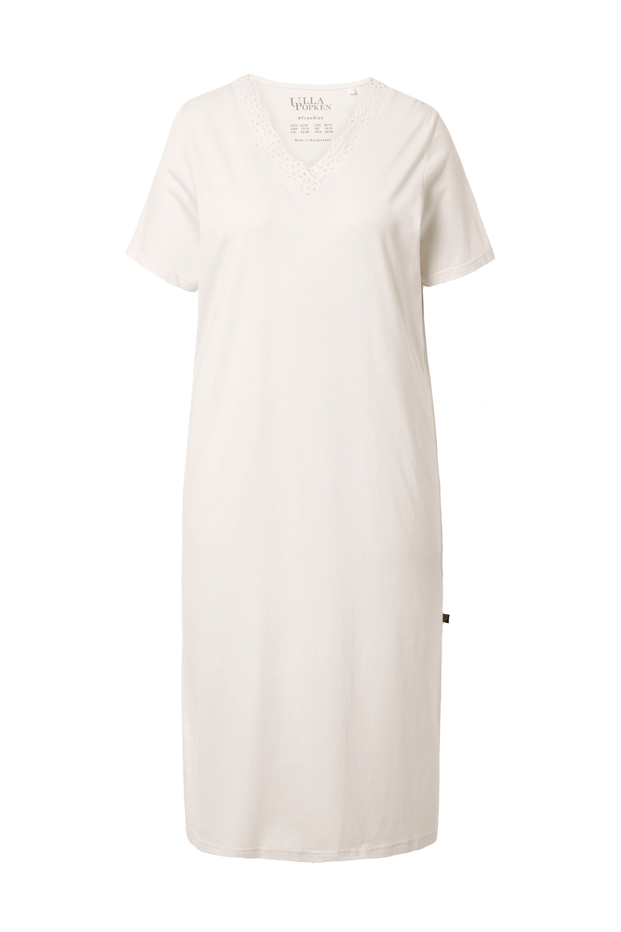 Ulla Popken Nachthemd in Wit: voorkant