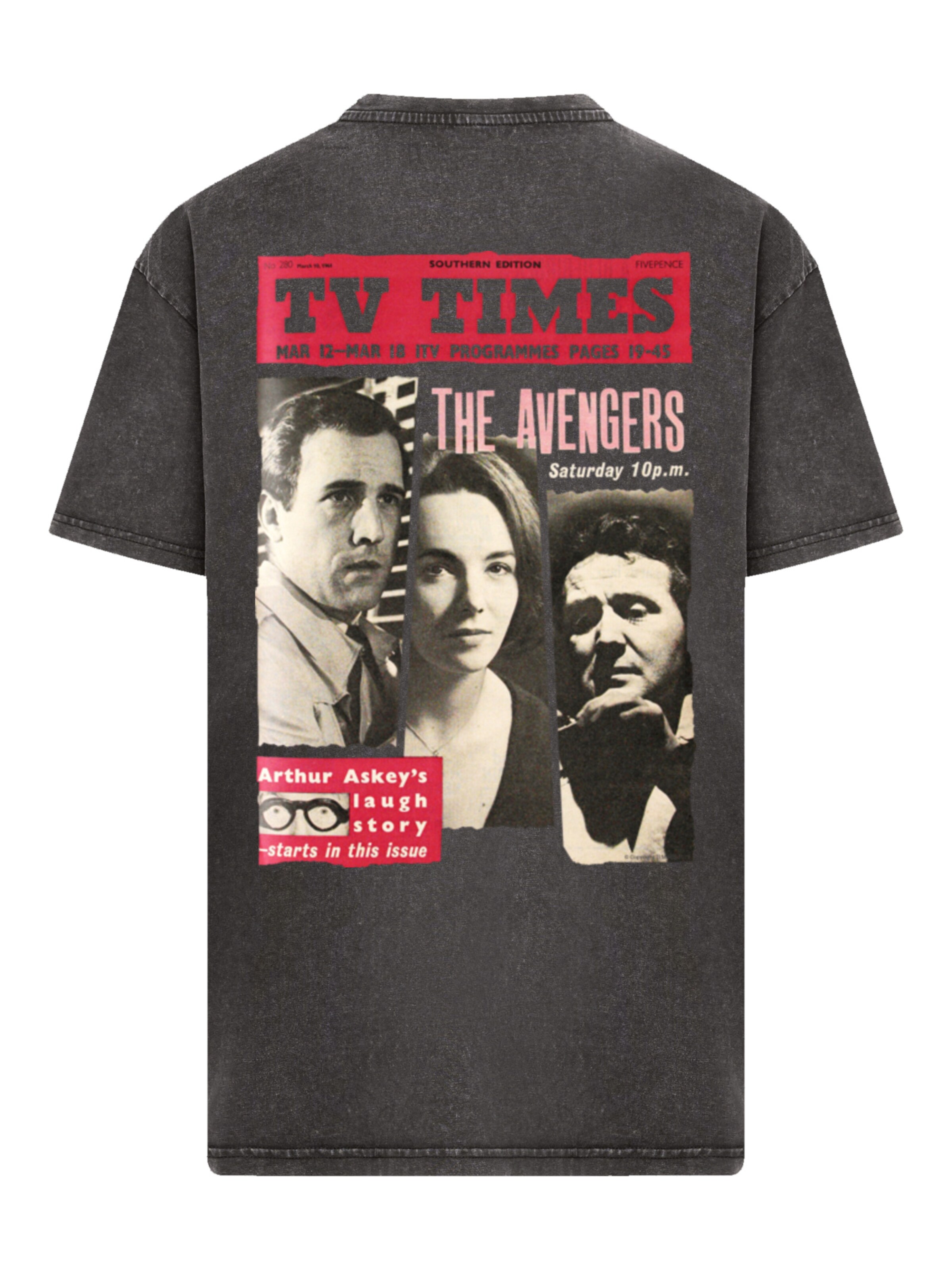 T-Shirt 'TV Times The Avengers 1961 Cover' F4NT4STIC en noir : devant